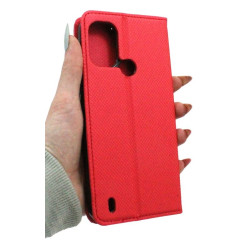 Etui Smart Magnet na telefon Nokia C21+ TA-1424 czerwone