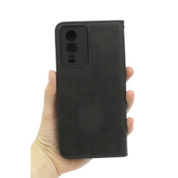 Etui Smart Lichi na telefon Vivo Y76 5G V2124 / Y76s 5G V2156A / Y74s 5G V2009A czarne