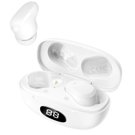 Słuchawki bezprzewodowe douszne do 4h BLUETOOTH + STACJA DOKUJĄCA X19 białe