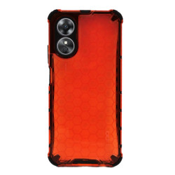Etui pancerne Honeycomb na telefon OPPO A17 czerwone