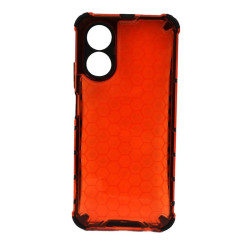 Etui pancerne Honeycomb na telefon OPPO A17 czerwone