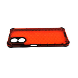 Etui pancerne Honeycomb na telefon OPPO A17 czerwone