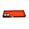 Etui pancerne Honeycomb na telefon OPPO A17 czerwone