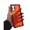 Etui pancerne Honeycomb na telefon OPPO A17 czerwone