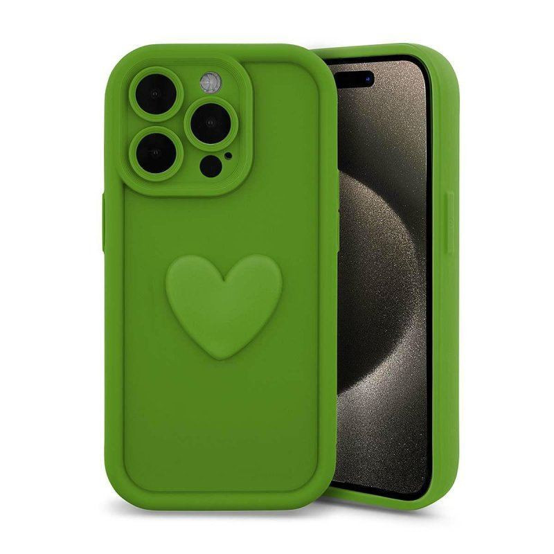 Etui SILICONE HEARTS na telefon Samsung Galaxy A25 5G A256 zielone