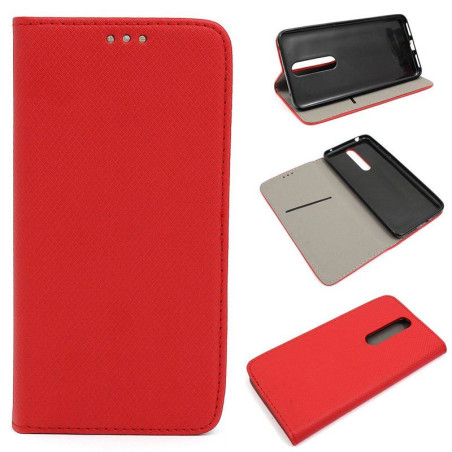 Etui Smart Magnet na telefon Nokia 3.1+ TA-1104 czerwone