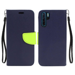 Etui Fancy Diary na telefon OPPO A91 CPH2001 / Reno 3 CPH2043 granatowe