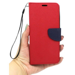 Etui Fancy Diary na telefon Vivo Y16 4G V2214 / Y02s czerwone