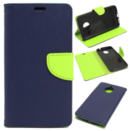 Etui Fancy Diary na telefon motorola moto e4+ XT1771 granatowe