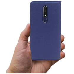 Etui Smart Magnet na telefon Nokia 3.1+ TA-1104 granatowe