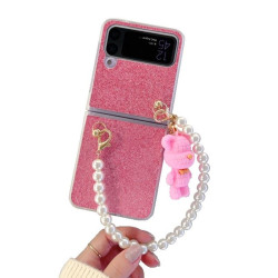 Etui Hard Case Bling na telefon Samsung Galaxy Z Flip 4 5G F721 / 3 5G F711 różowe