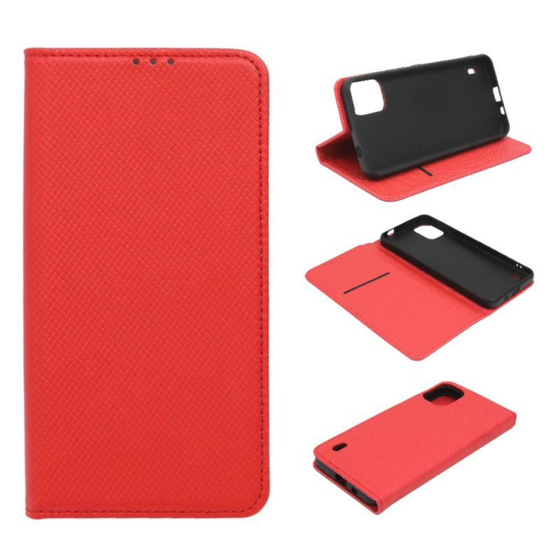 Etui Smart Magnet na telefon Nokia C12 TA-1535 czerwone