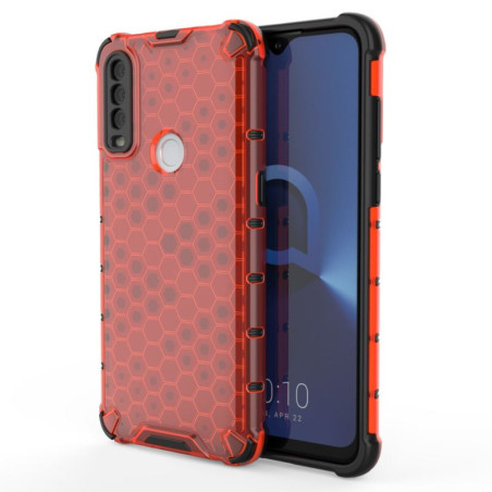 Etui pancerne Honeycomb na telefon Alcatel 1s 2020 / 1V 2020 / 3L 2020 czerwone