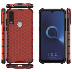 Etui pancerne Honeycomb na telefon Alcatel 1s 2020 / 1V 2020 / 3L 2020 czerwone