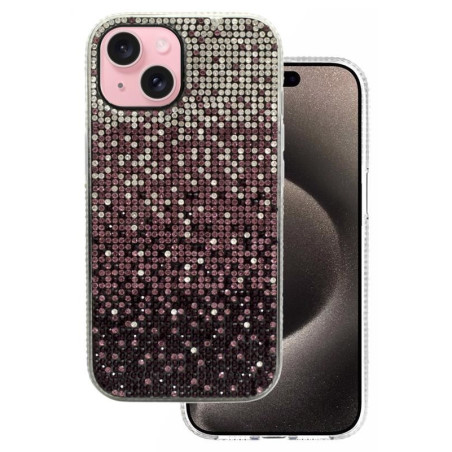 Etui Diamond Case HQ na telefon Apple iPhone 15+ A3094 bordowe