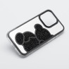 Etui TEDDY BEAR na telefon Apple iPhone 15 Pro A3102 damskie dziewczęce na prezent urodziny święta czarne