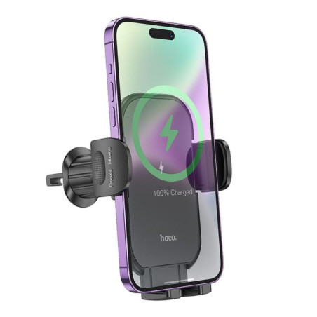 Uchwyt samochodowy indukcyjny ładowanie bezprzewodowe magnetyczny 15W do kratki na telefon / smartfon / nawigację / GPS BH215