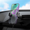 Uchwyt samochodowy indukcyjny ładowanie bezprzewodowe magnetyczny 15W do kratki na telefon / smartfon / nawigację / GPS BH215