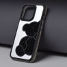 Etui TEDDY BEAR na telefon Apple iPhone 15 A3090 damskie dziewczęce na prezent urodziny święta czarne
