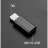 Adapter przejściówka ładowarki do telefonu Apple iPhone 5 5S 5C 6 7 8 X SE Micro USB microUSB czarna