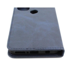 Etui Smart Lichi na telefon motorola moto g71 5G XT2169 granatowe