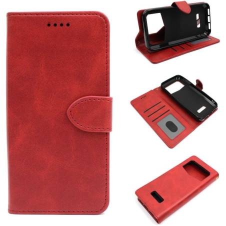 Etui Smart Leather na telefon Oukitel K12 czerwone