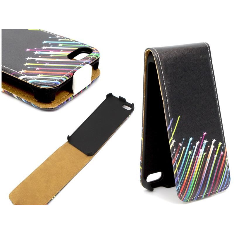 Etui BOOK Elegance PIONOWE na telefon Apple iPhone 5 A1428 / 5S A1453 / SE A1723 GWIAZDY