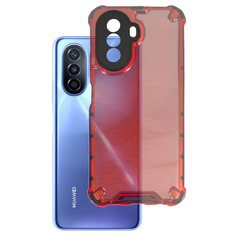 ETUI PANCERNE HONEYCOMB na telefon Huawei Nova Y70 MGA-LX9 czerwone