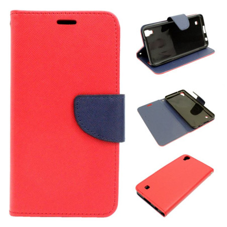Etui Fancy Diary na telefon LG X POWER czerwony