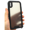 Etui pancerne Protect Shield na telefon Apple iPhone X / Xs czarne ze smyczą