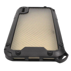 Etui pancerne Protect Shield na telefon Apple iPhone X / Xs czarne ze smyczą