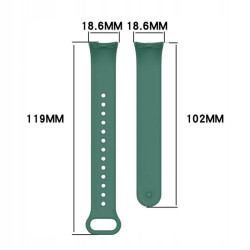 Opaska / pasek do smartband Xiaomi Mi Band 8 M2239B1 / Mi Band 9 M2345B1 / Mi Band 9 NFC M2346B1 ciemnozielona