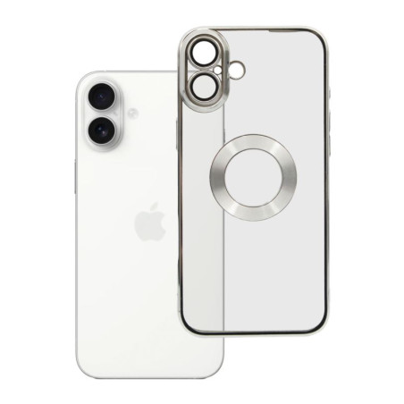 Etui Glam na telefon Apple iPhone 16+ A3290 srebrne
