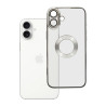 Etui Glam na telefon Apple iPhone 16+ A3290 srebrne