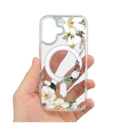 Etui MagSafe Flower na telefon Apple iPhone 16 A3287 wzór 3
