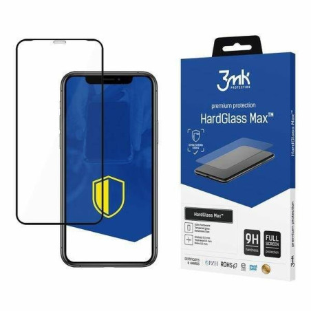 3MK HARD GLASS MAX szkło hartowane na telefon Apple iPhone X A1865 / Xs A1920 / 11 Pro A2160 czarne