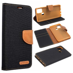 Etui Fancy Diary CANVAS na telefon Samsung Galaxy A21s 2020 A217 czarne