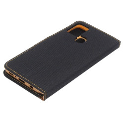 Etui Fancy Diary CANVAS na telefon Samsung Galaxy A21s 2020 A217 czarne