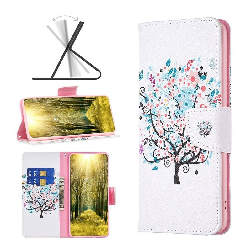 Etui Fancy Diary na telefon Infinix Hot 11 X689F drzewko