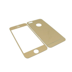 9H SZKŁO hartowane na telefon Apple iPhone 5 A1428 / 5S A1453 / SE A1723 Przód + Tył różowe (rose gold)