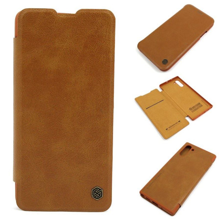 Etui NILLKIN QIN na telefon Samsung Galaxy Note 10 N970 brązowe