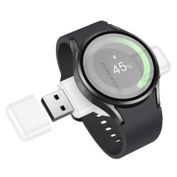 Ładowarka indukcyjna magnetyczna bezprzewodowa 2,5W do smartwatch Apple Watch iWATCH Samsung Ultra biała