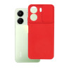 Etui Silicone Lens na telefon Xiaomi Redmi 13C 4G / POCO C65 czerwone