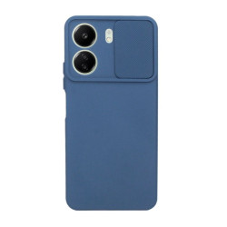 Etui Silicone Lens na telefon Xiaomi Redmi 13C 4G / POCO C65 granatowe