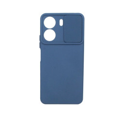 Etui Silicone Lens na telefon Xiaomi Redmi 13C 4G / POCO C65 granatowe
