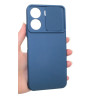 Etui Silicone Lens na telefon Xiaomi Redmi 13C 4G / POCO C65 granatowe
