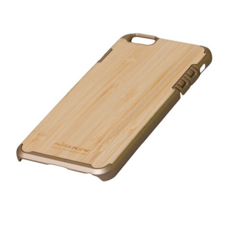 Etui NILLKIN Knight drewniane bambus na telefon Apple iPhone 6+ A1522 / 6S+ A1634 złote