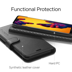 Etui SPIGEN WALLET S na telefon HUAWEI P20 Lite ANE-L21 czarne