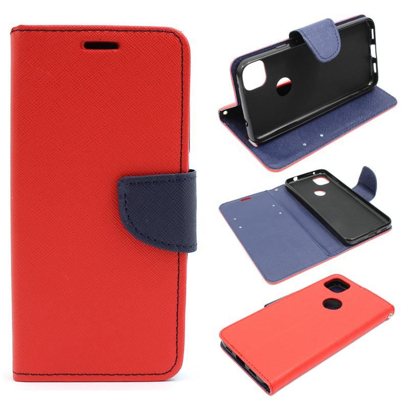 Etui Fancy Diary na telefon Google Pixel 4A 5G / 5 XL czerwone