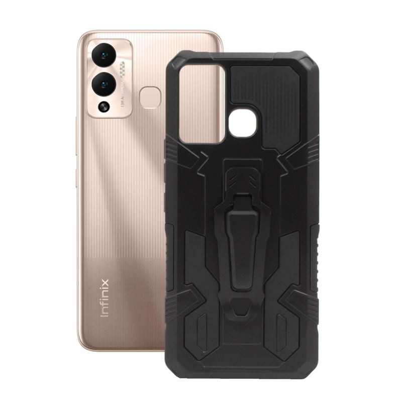 Etui pancerne Tank na telefon Infinix Hot 12 Play / 12 Play NFC czarne